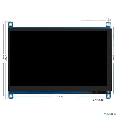 24 BIT RGB Raspberry PI TFT οθόνη LCD οθόνη 7 ιντσών 1024x600 ODM OEM