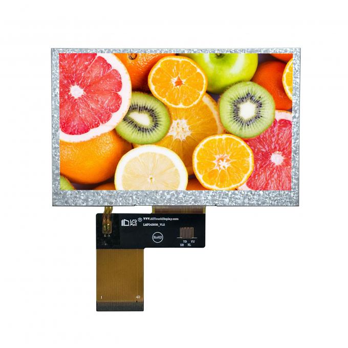 4.3" TFT Transmissive 480x272 280nits IPS Glass RGB 4,3 ιντσών οθόνη LCD με OEM/ODM PCAB/CPT/RTP 1