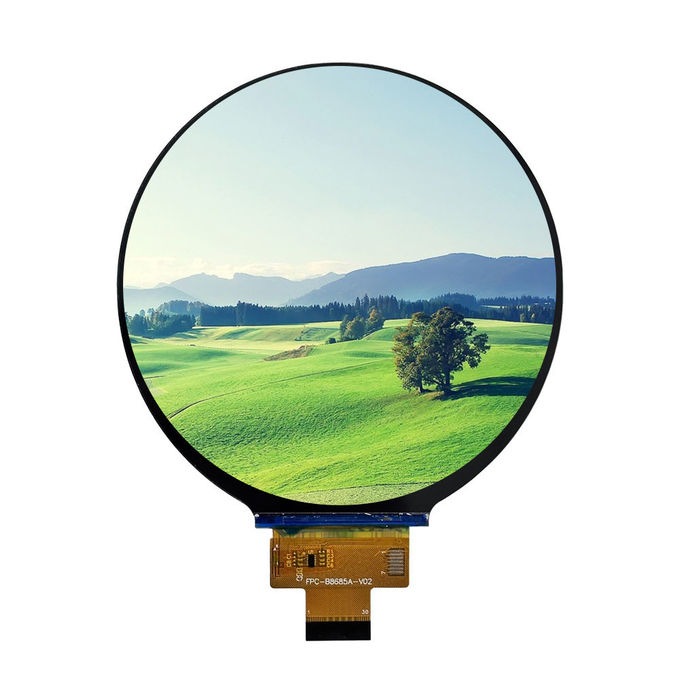 4.0 ίντσες TFT Στρογγυλή οθόνη LCD Υπερφωτεινή οπτική μετάδοση ALL/IPS 20x720 Pixels 0